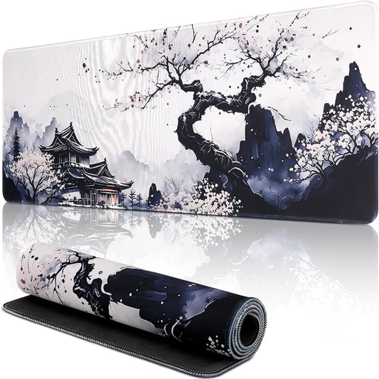 Sakura Mouse Pad Non-Slip Rubber Base Gaming Mouse Pad Keyboard Mat with Stitched Edges for Gaming and Office Desk Mat (Sakura)