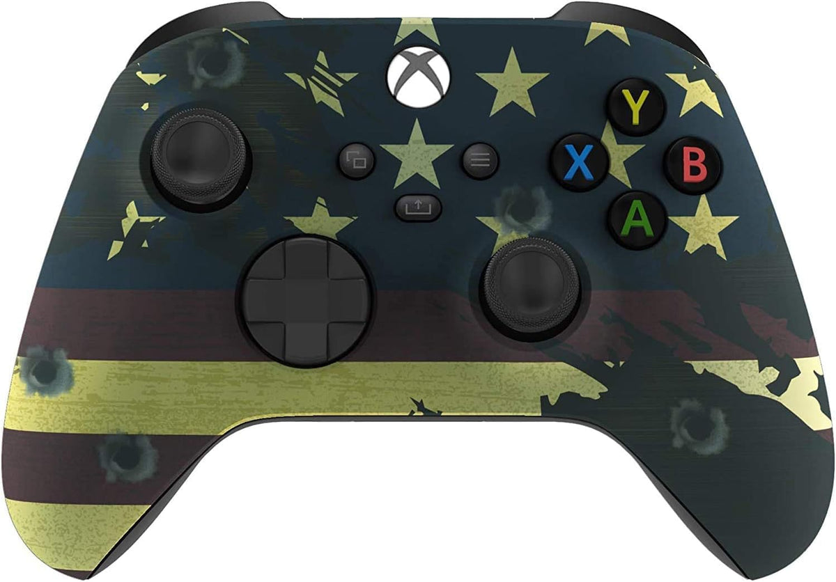 Wireless Controller for Microsoft Xbox Series X/S & Xbox One - Custom Soft Touch Feel - Custom Xbox Series X/S Controller (X/S US Flag)